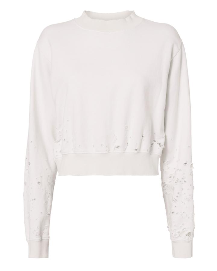 Cotton Citizen Milan Destroyed Cropped Sweatshirt