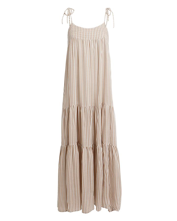 Auguste Vacation Maxi Dress Almond/white 8