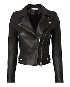 Iro Dylan Leather Cropped Moto Jacket