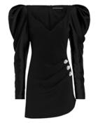 David Koma Puff Sleeve Mini Dress Black 8
