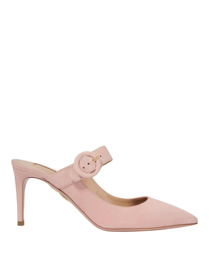 Aquazurra Aquazzura Blossom Buckle Strap Mule Pumps Pink 38