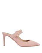 Aquazurra Aquazzura Blossom Buckle Strap Mule Pumps Pink 38
