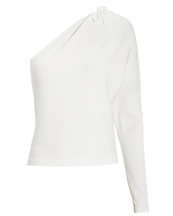 The Range Alloy One-shoulder Top White L