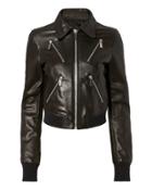 Barbara Bui Leather Bomber Jacket