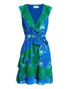 Tanya Taylor Elisa Ruffle Mini Dress Blue-lt 2