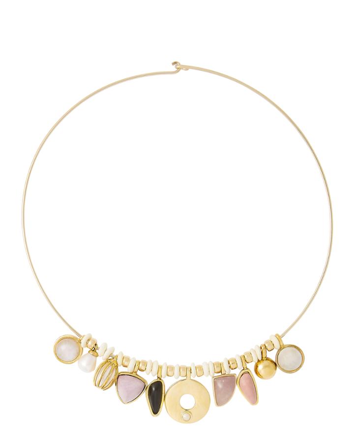 Lizzie Fortunato Best Lady Charm Necklace Rose 1size