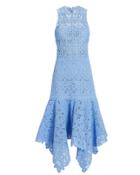 Jonathan Simkhai Crochet Lace Dress Blue Zero