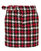 Mcq By Alexander Mcqueen Check Mini Skirt Red 36