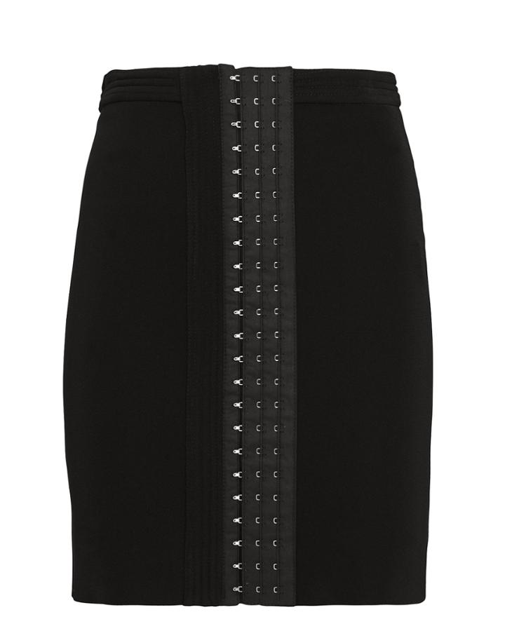 Thierry Mugler Mugler Corset Hooks Mini Skirt Black 38
