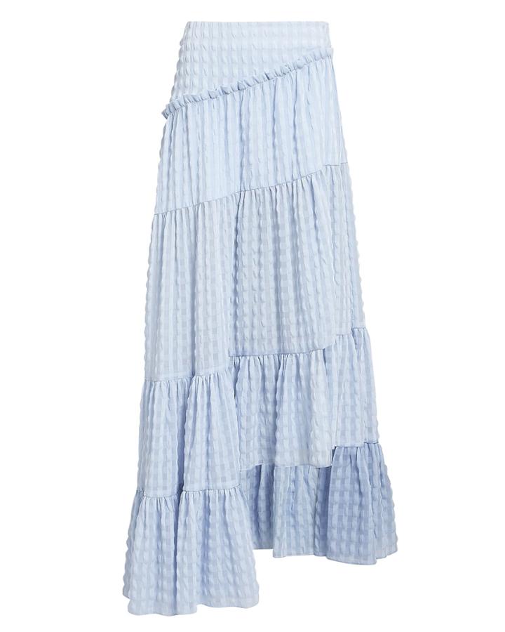 3.1 Phillip Lim Ruffled Asymmetric Skirt Light Blue 6
