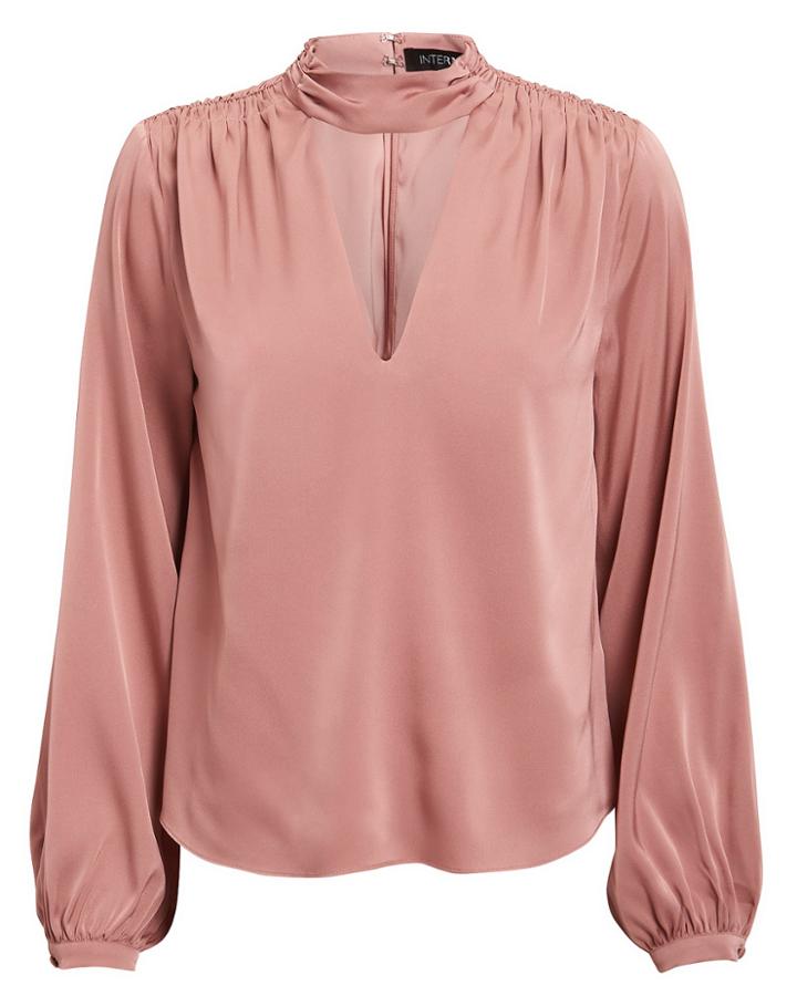 Exclusive For Intermix Intermix Elaine Dusty Rose Blouse Dusty Rose 4