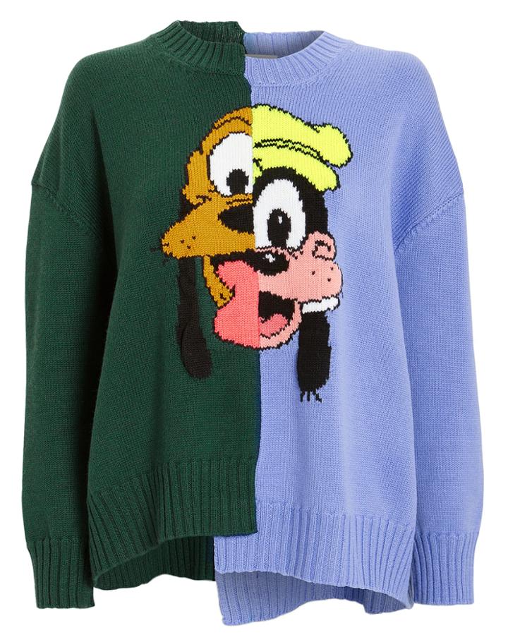 Monse Pluto And Goofy Merino Wool Sweater Blue/green S