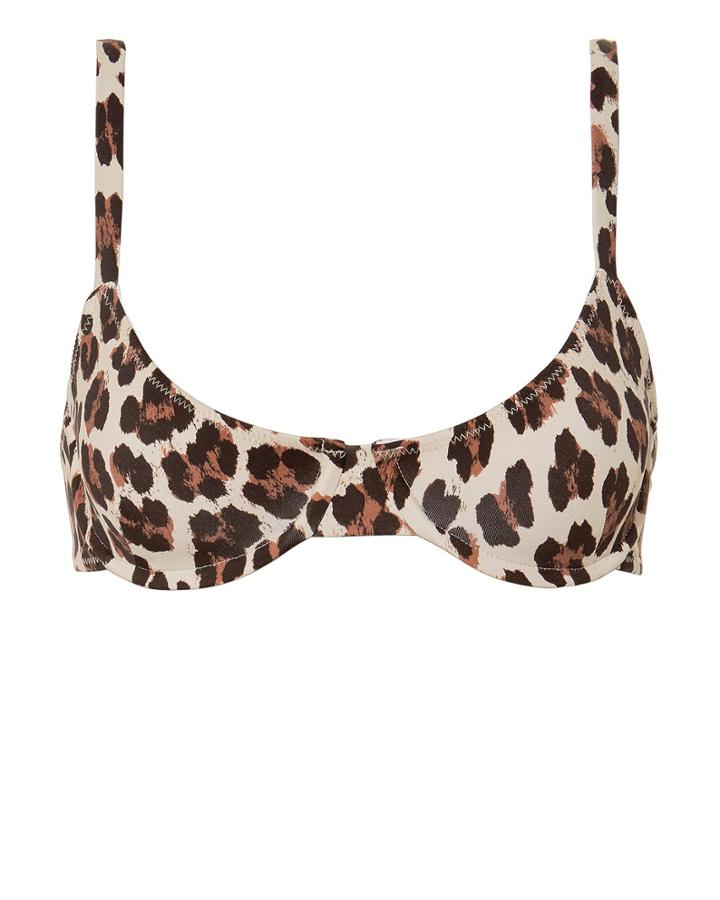 Caroline Constas Mer Mykela Leopard Bikini Top Multi P