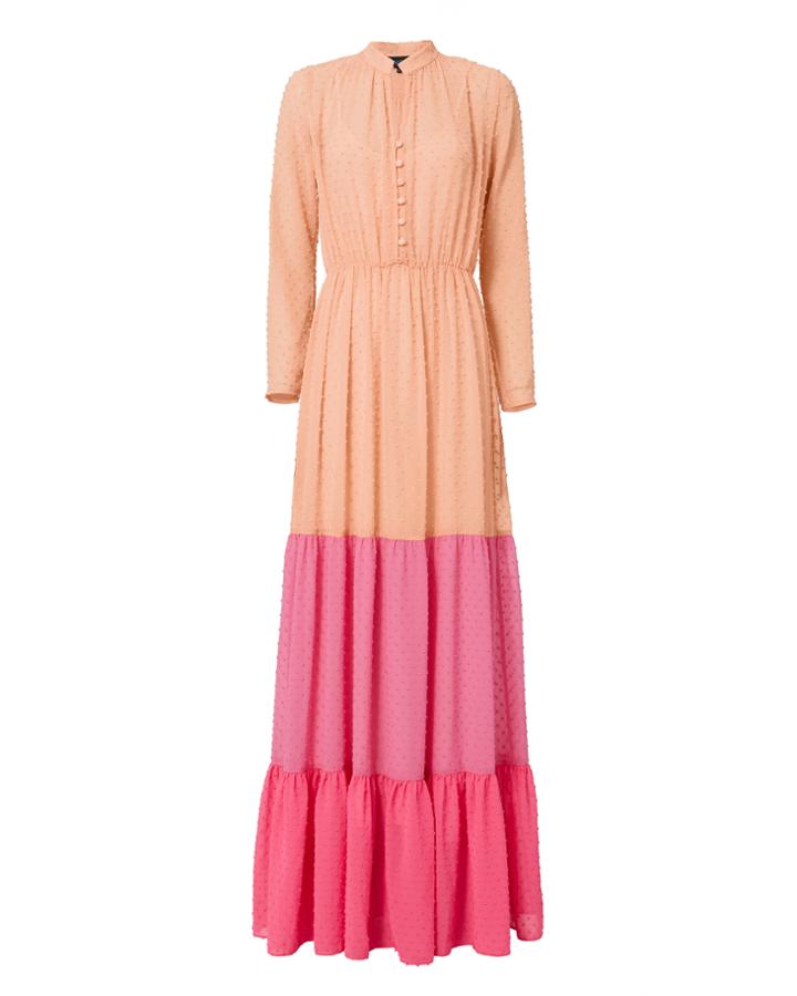Saloni London Saloni Alexia Ombr Maxi Dress Pink 6
