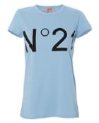 No 21 No. 21 Logo Tee Blue-lt 36