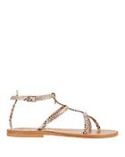 K. Jacques Gina Snakeskin Gladiator Sandals