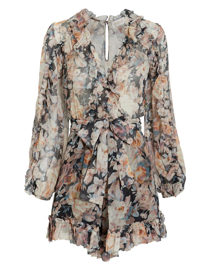 Zimmermann Tempest Floral Playsuit Multi Zero