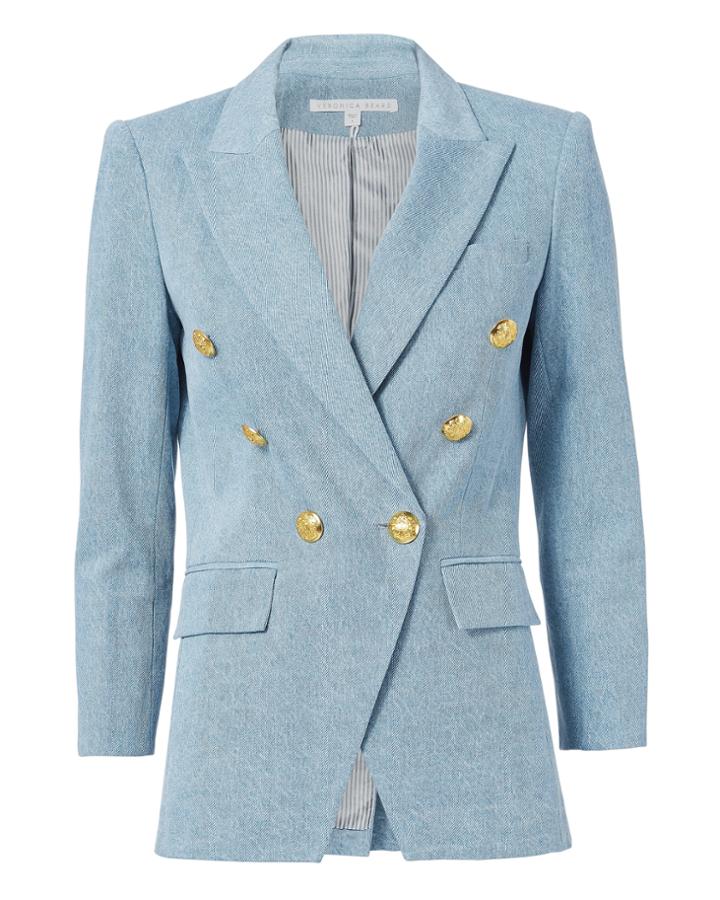Veronica Beard Miller Denim Jacket Denim-lt 6