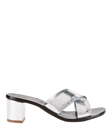Ãƒâlvaro Antonia Fringe Slide Sandals