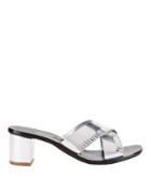 Ãƒâlvaro Antonia Fringe Slide Sandals