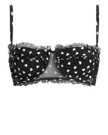 For Love & Lemons Claudia Underwire Bikini Top Black L