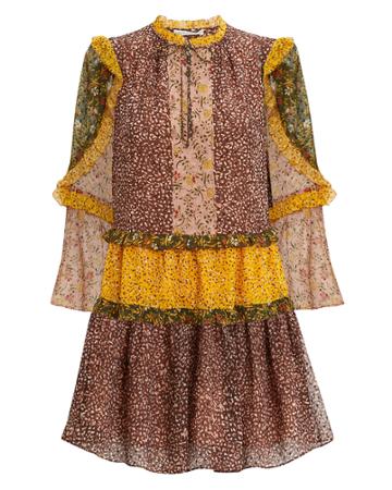 Ulla Johnson Essie Mini Dress Floral Patchwork 2