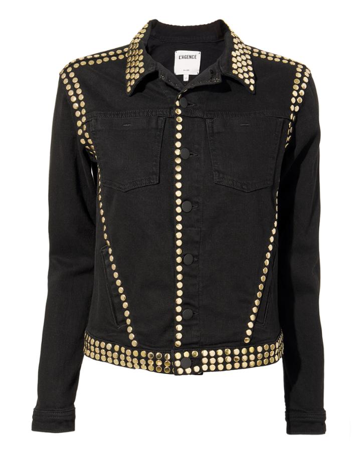 L'agence Celine Studded Jacket Black P