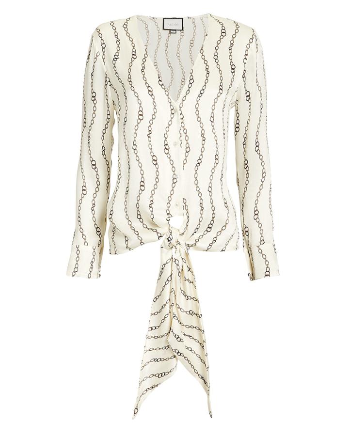 Alexis Dulcie Chain Print Blouse Ivory M