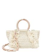 Carolina Santo Domingo Corallina Ivory Raffia Bag Ivory/beige 1size