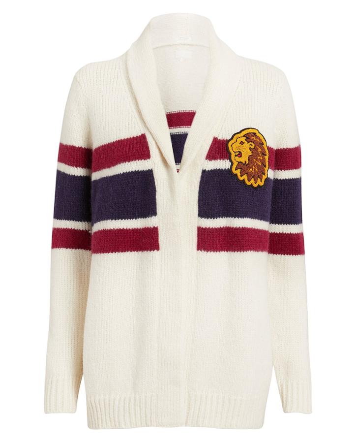 Mother Fisherman Cardigan White/navy/red P