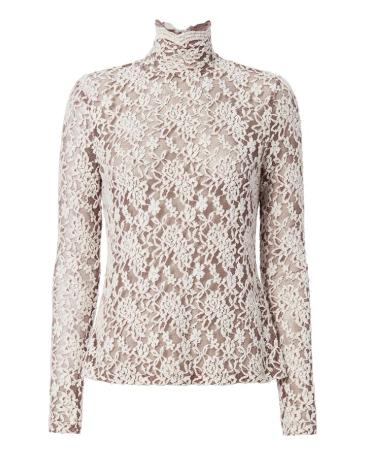 Nightcap Clothing Lace Turtleneck Top