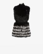 Yigal Azrouel Leather Waist Fur Vest