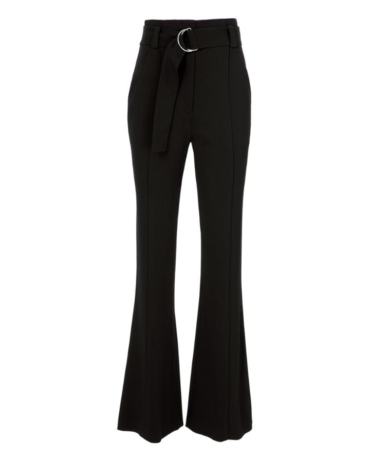 Alc A.l.c. Foster Belted Wide Leg Pants Black Zero