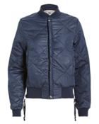 Nsf Neil Quilted Bomber Jacket Navy M