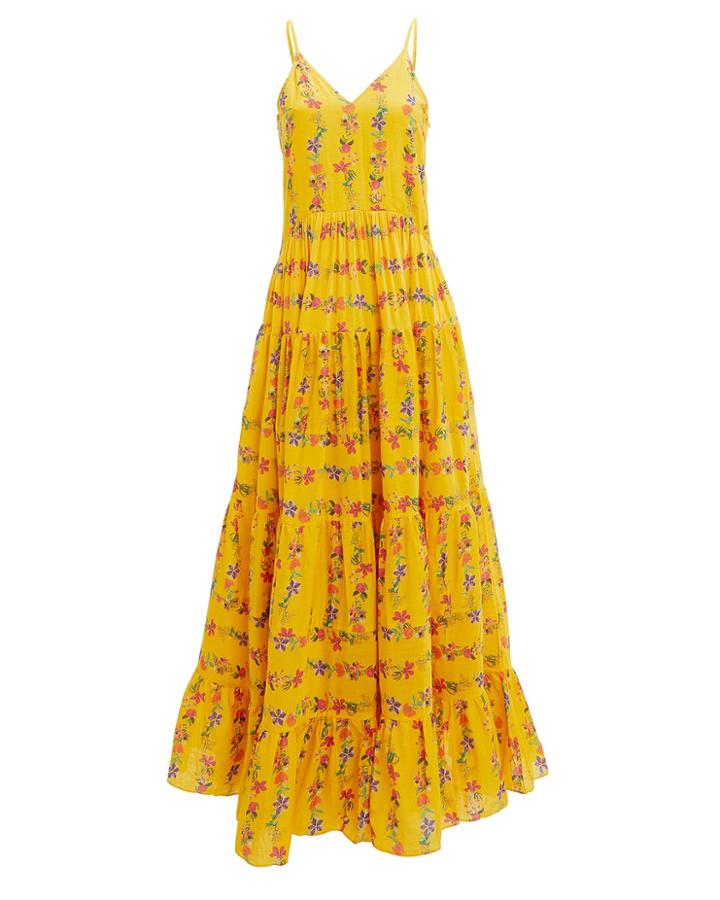 Carolina K Marietta Maxi Dress Yellow/floral M