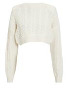 Re/done Cable Knit Cropped Sweater Ivory M