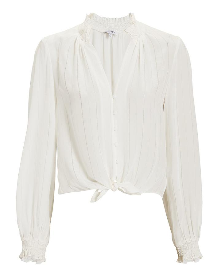 Exclusive For Intermix Intermix Amy Tie Front Top White P