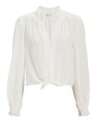 Exclusive For Intermix Intermix Amy Tie Front Top White P