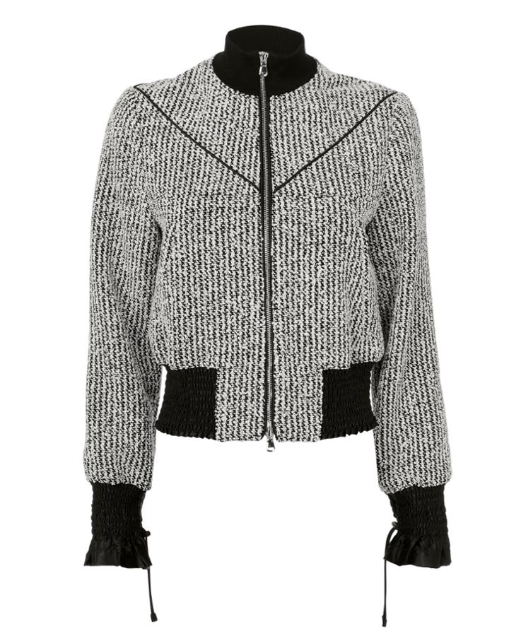 3.1 Phillip Lim Boucl Bomber Jacket Blk/wht 4