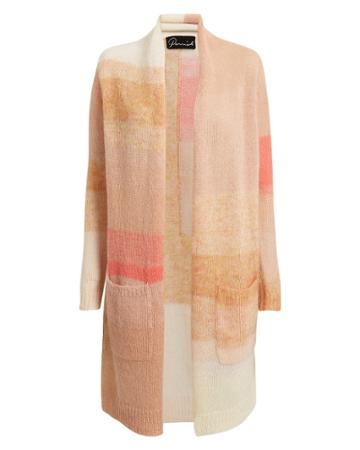 Parrish George Colorblock Cardigan Beige/orange S