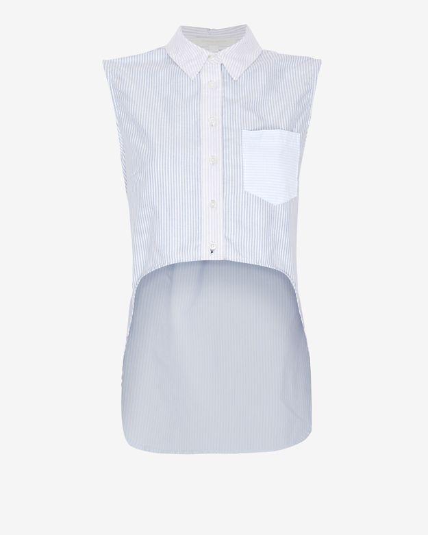 Jonathan Simkhai Exclusive Hi/lo Sleeveless Oxford Shirt