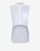 Jonathan Simkhai Exclusive Hi/lo Sleeveless Oxford Shirt