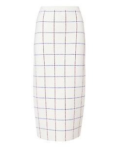 Victoria Beckham Check Midi Skirt