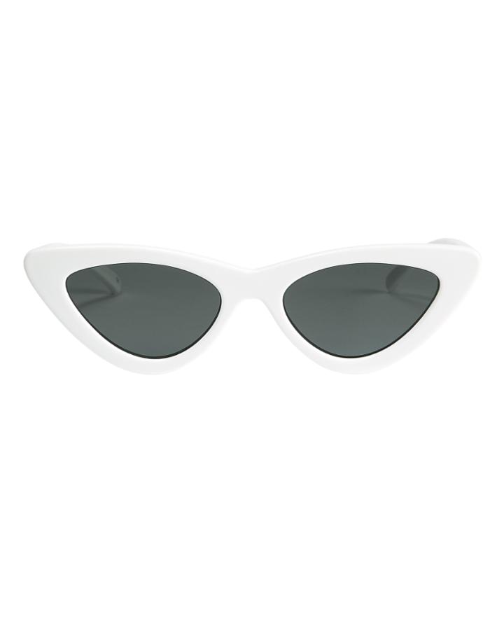Le Specs Luxe Le Specs X Adam Selman The Last Lolita White Cat Eye Sunglasses White 1size