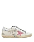 Golden Goose Superstar Pink Glitter Star Canvas Low-top Sneakers White/silver/pink Glitter 38