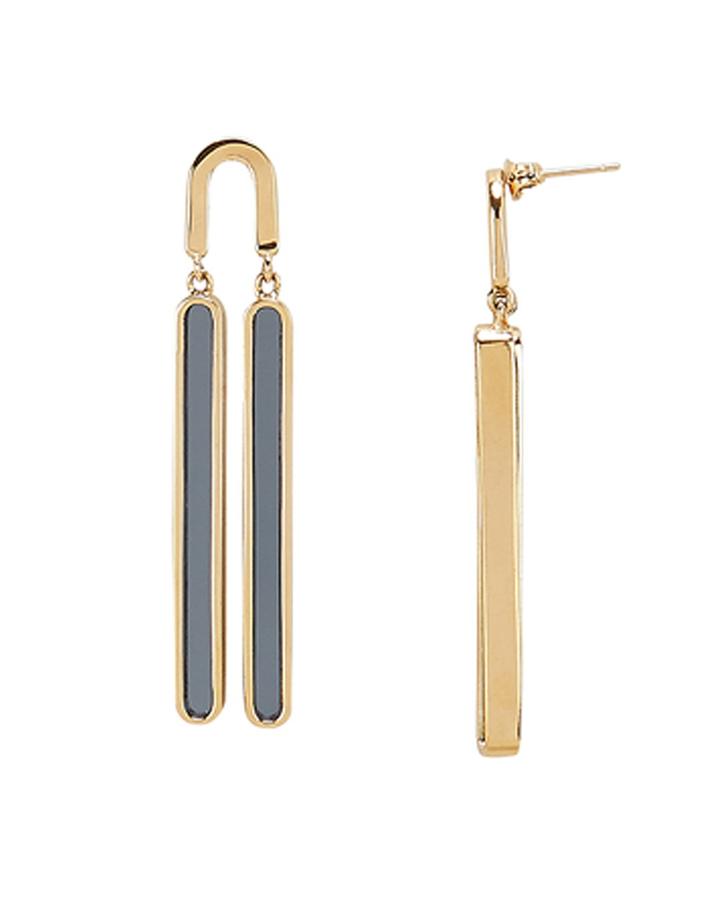 Colette Malouf Reflection Swing Earrings Grey 1size