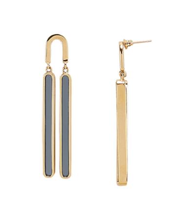 Colette Malouf Reflection Swing Earrings Grey 1size
