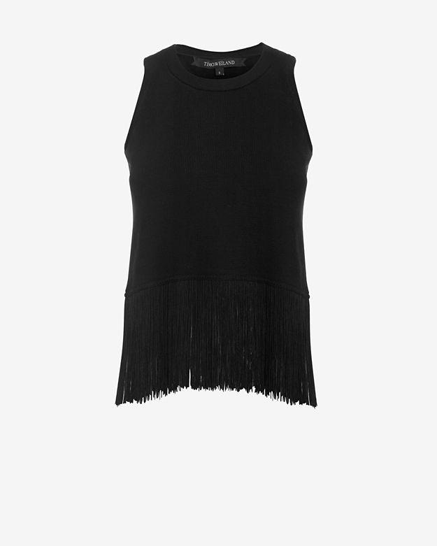 Timo Weiland Exclusive Fringe Trim Knit Tank