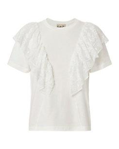Sea Ruffle Lace Tee