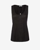 A.l.c. Exclusive Twist Open Back Tank: Black